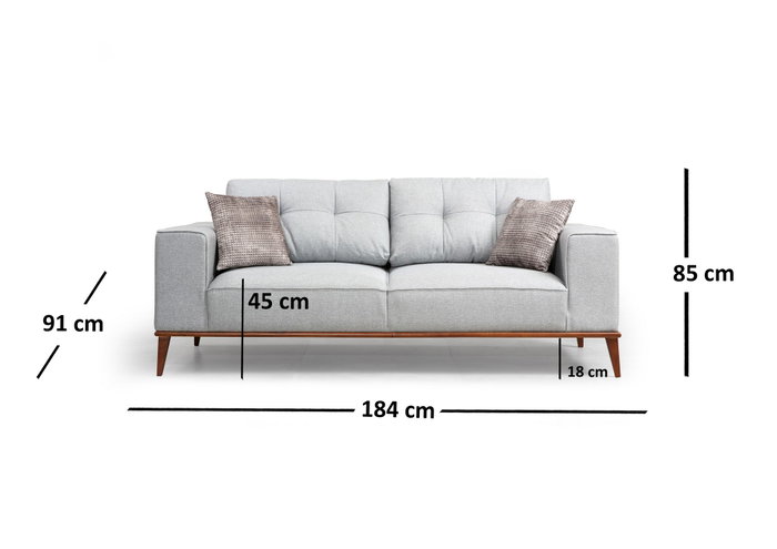 Atelier Del Sofa Montana 2 Seater Sofá-cama Gris